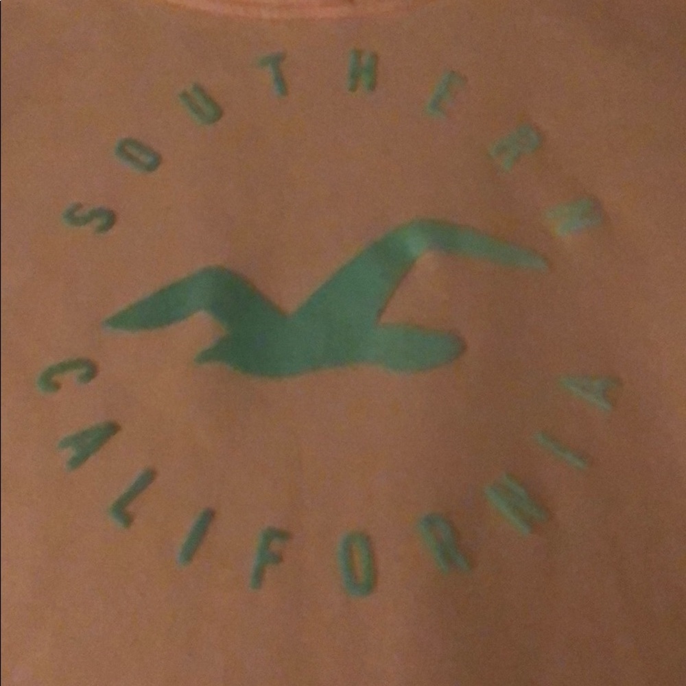 Hollister pullover pink hoodie with mint green